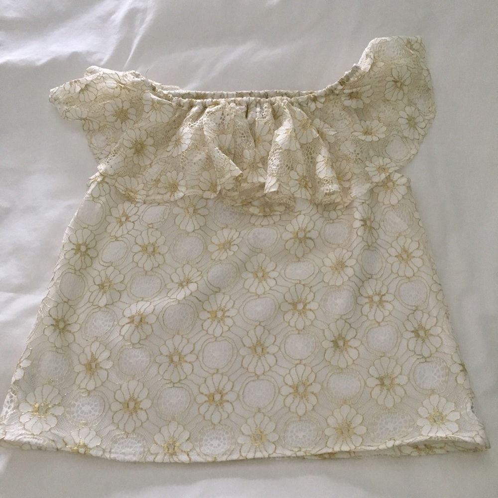 Off The Shoulder Lace Top Size L Fits Like A Med